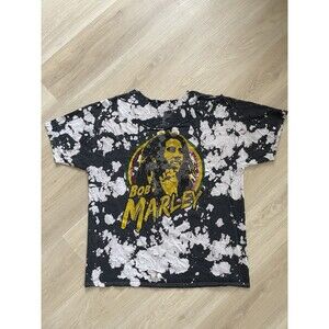 Zion Rootswear Bob Marley Men's Distressed Graphic T-Shirt XL Bleached Thrashed